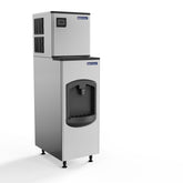 PAKROMAN 22" Air Cooled Modular full Cube Ice Machine with ice dispenser Bin - 350 lb.