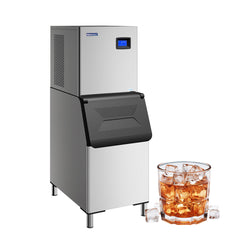 PAKROMAN 22" Air Cooled Modular full Cube Ice Machine with Bin - 550 lb.