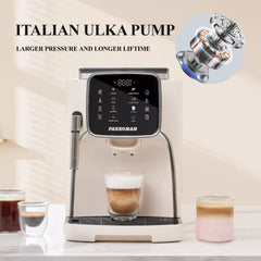 PAKROMAN  SA7Z Series Fully Automatic Coffee Machine with 19 Bar Italian Ulka pump