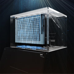 PAKROMAN 30" Air Cooled Modular full Cube Ice Machine with Bin - 650 lb.