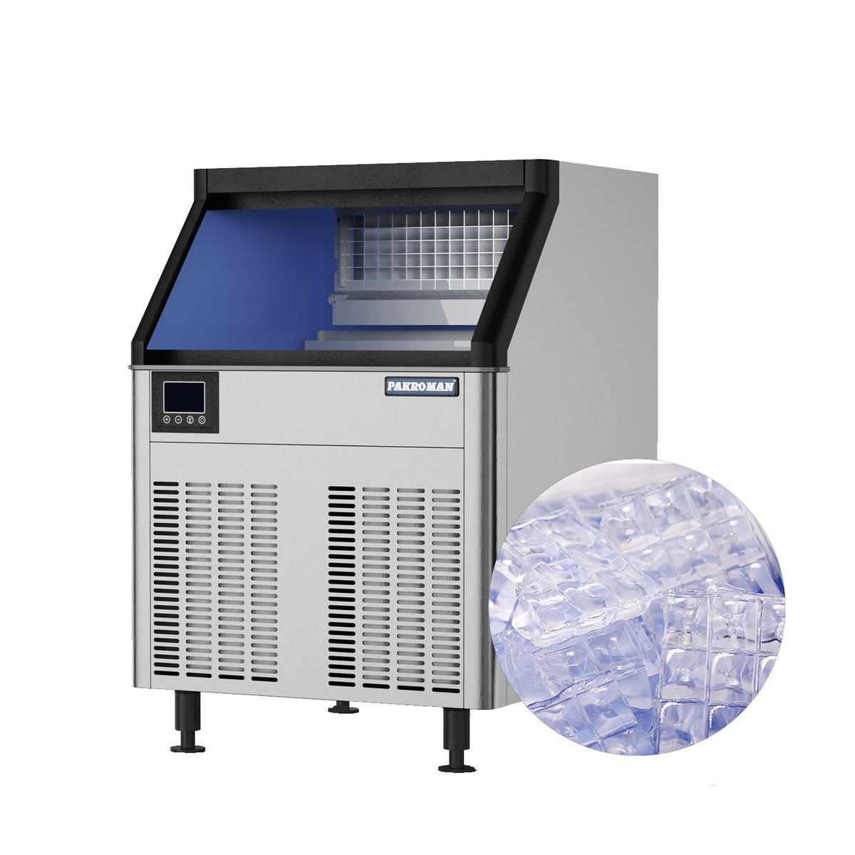 PAKROMAN  26" Air Cooled Undercounter Full Cube Ice Machine - 210lb.