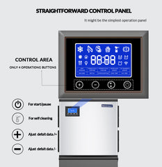 PAKROMAN 22" Air Cooled Modular full Cube Ice Machine with Bin - 350 lb.